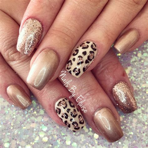 leopard nail design.